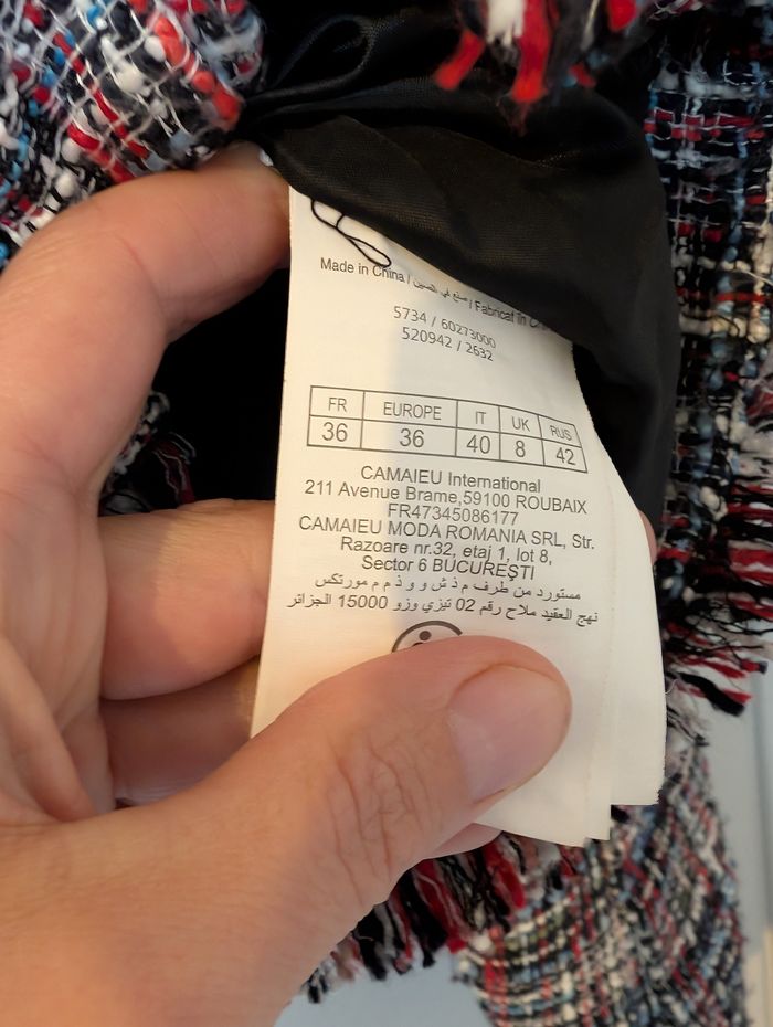 Veste multicolore camaïeu taille 36 - photo numéro 4