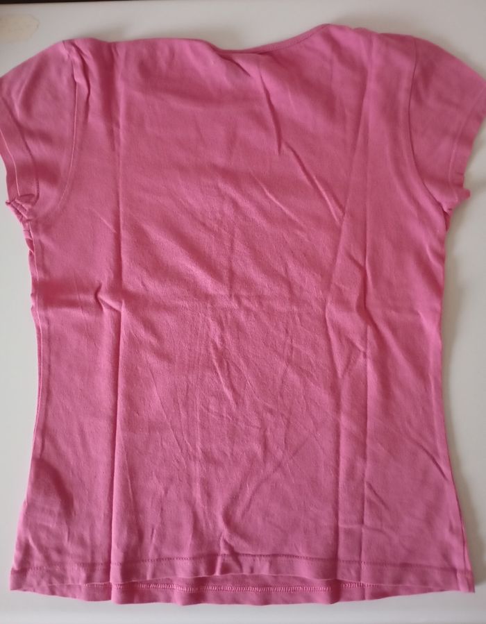 2 Tee shirt. 8 ans .Coton .  Rose et blanc . Disney Zootopie . Très bon état - photo numéro 10