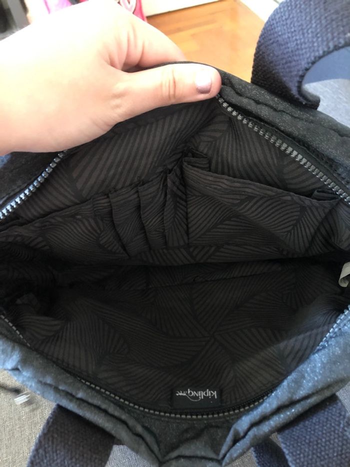Sac kipling noir à paillettes - photo numéro 5