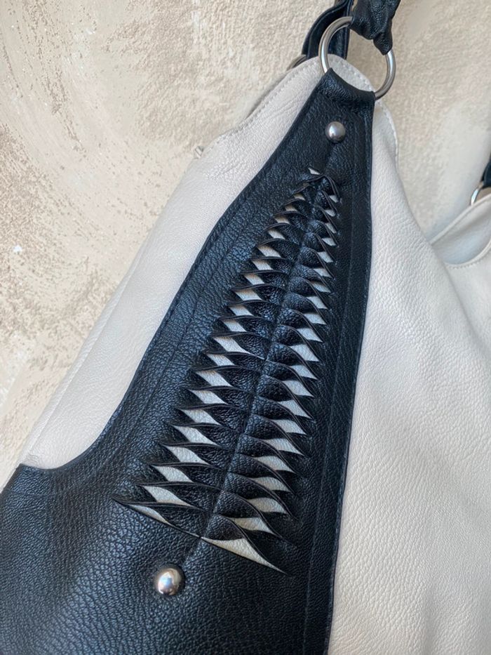 Sac bicolore similicuir - photo numéro 4