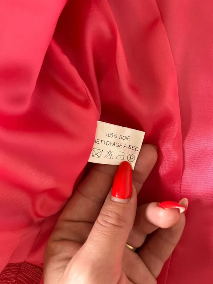 Veste rose en soie, taille xs natural silk - photo numéro 6