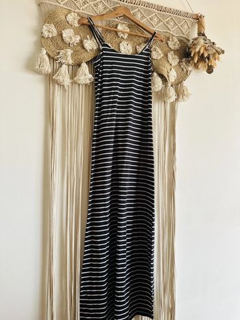 Robe longue marinière taille S