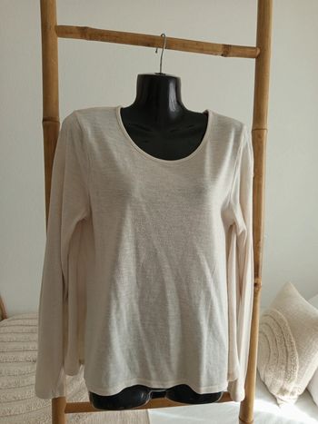 Pull fin beige crème avec voile blanc Firefly taille S