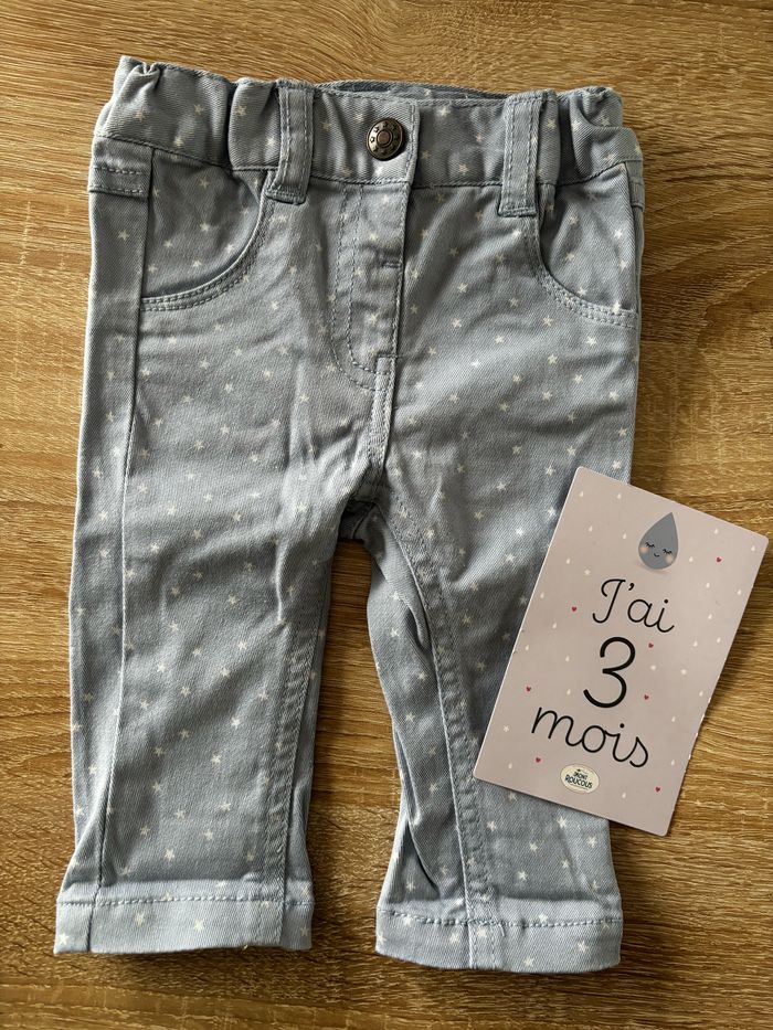 Jean bleu clair étoiles Kitchoun t.3m