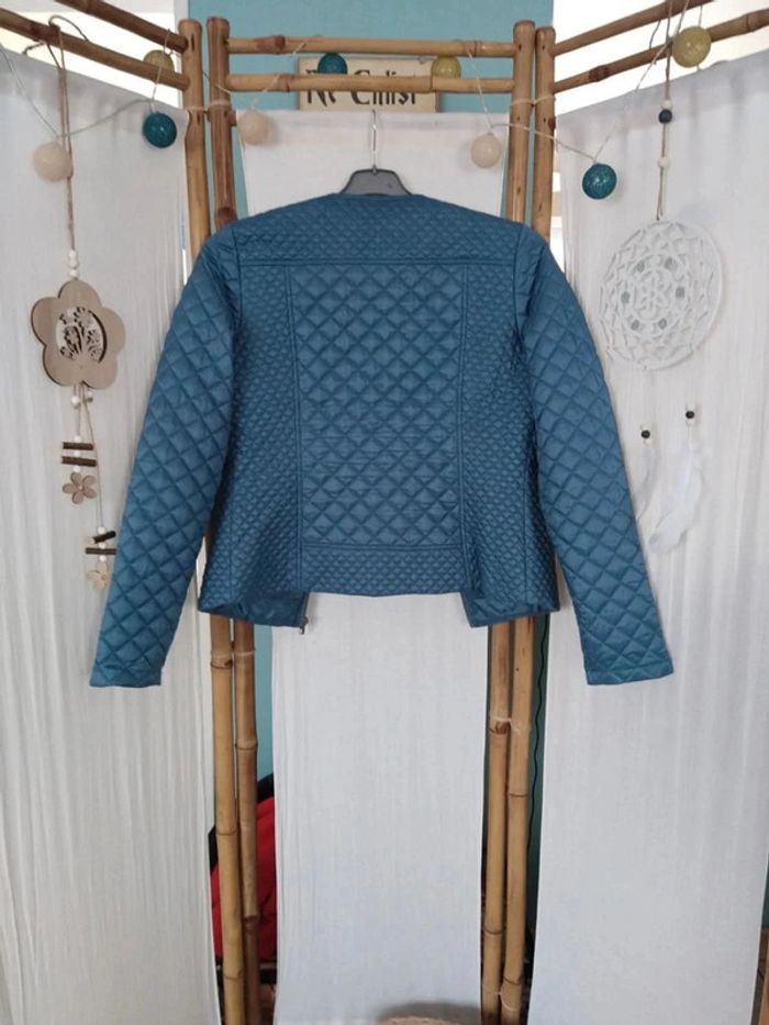 Blouson fin matelassée camaïeu bleu taille s - photo numéro 3