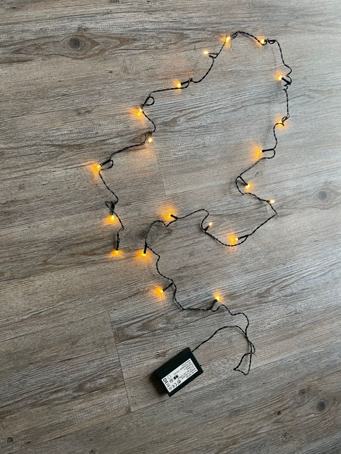 Guirlandes led jaunes 2m20 à piles