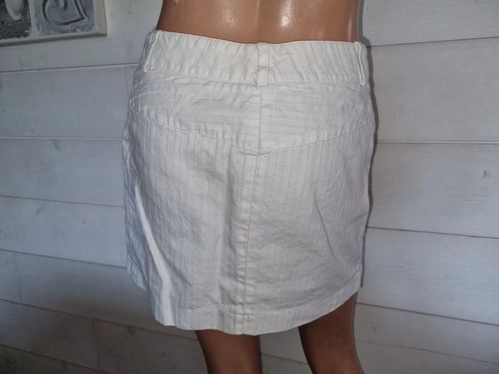 Jupe jeans blanche T2 ou T 38-40 - photo numéro 4