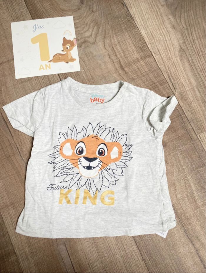 T-shirt roi lion disney 12 mois