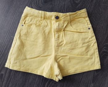 Short jean jaune 14 ans XS Kiabi NEUF