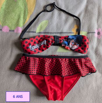Maillot de bains Miraculous fille 6 ans, maillot de bain Ladybug 6 ans Fille / 2 pièces 6 ans