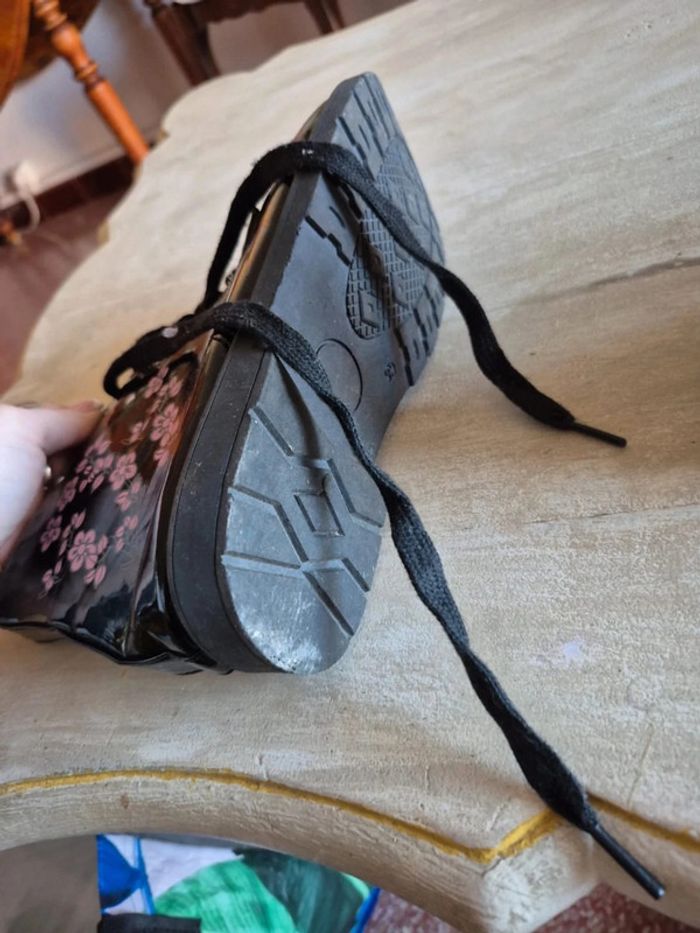 Bottines verni motif fleur - photo numéro 8