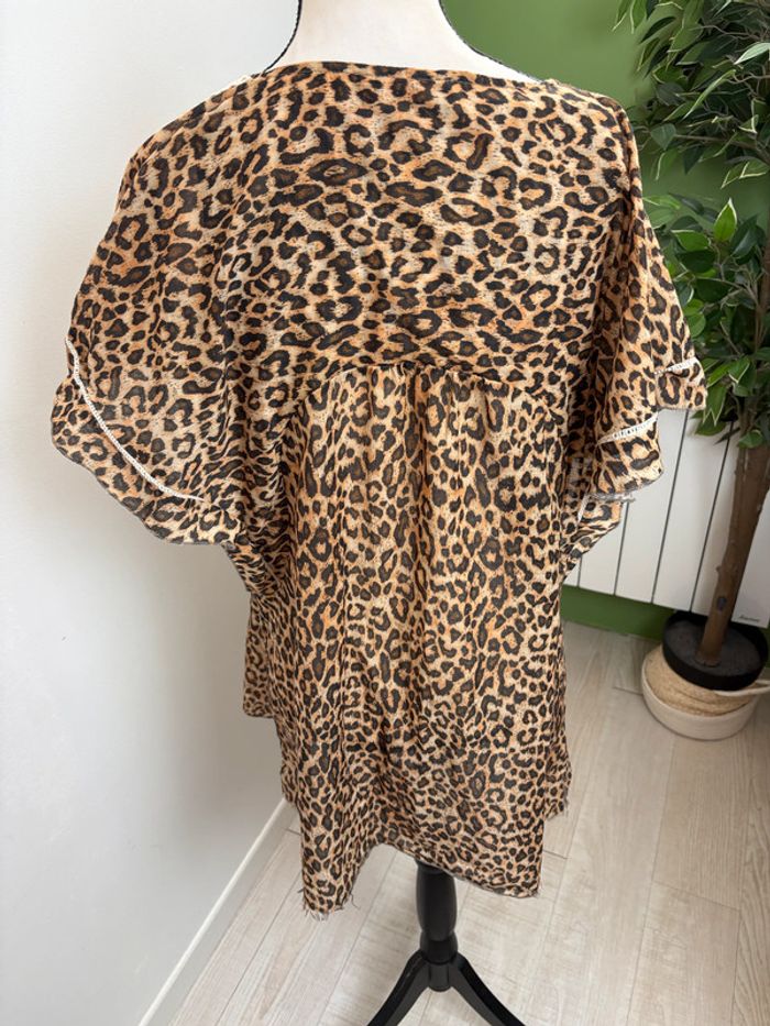 Blouse Exquiss's | Noir et marron | Taille 38/40 - photo numéro 2