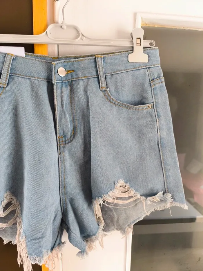 Short bleu clair femme XL - photo numéro 7