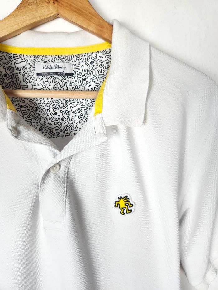 Polo Homme Celio x Keith Haring - Blanc - Édition Limitée - Taille XL - photo numéro 2