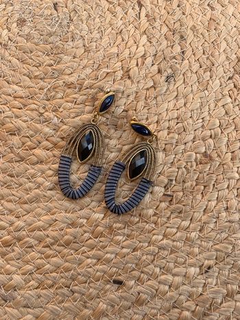 Bijoux 🎀 Boucles d’oreilles gris/or
