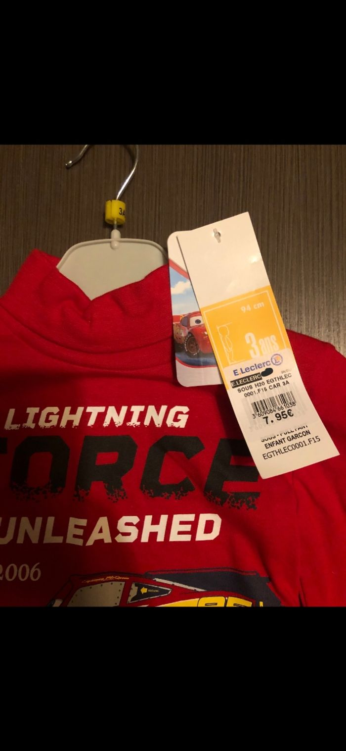 Sous pull garçon cars disney 3 ans - photo numéro 2