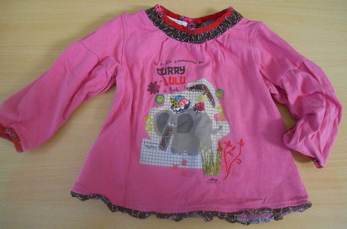 T-shirt fille manches longues 12-18 mois / la compagnie des petits