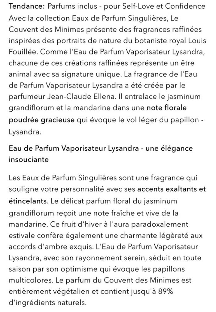 Eau de parfum "Lysandra" - Le Couvent - 50 ml - photo numéro 6