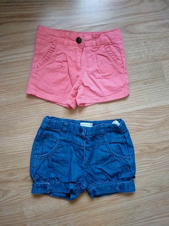 Lot de 2 shorts fille.
Taille 3 ans