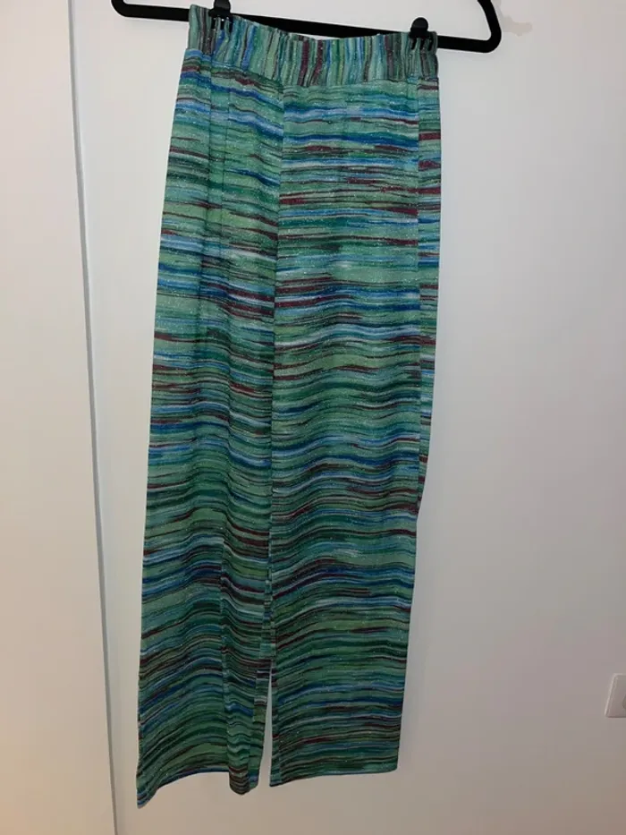 Pantalon large vert