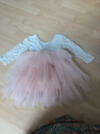 Robe 2ans fille blanc et rose