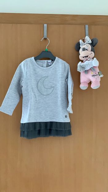 Robe manches longues « lune » 9 / 12 mois