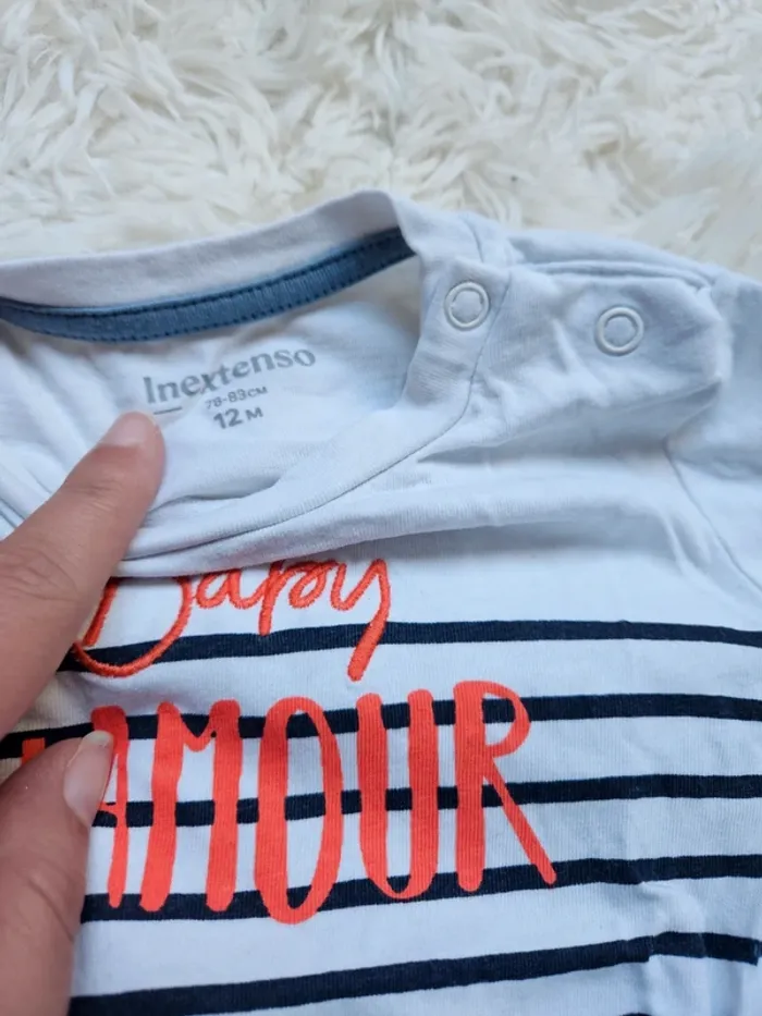 Lot 2 t-shirt manches longues 12 mois - photo numéro 5