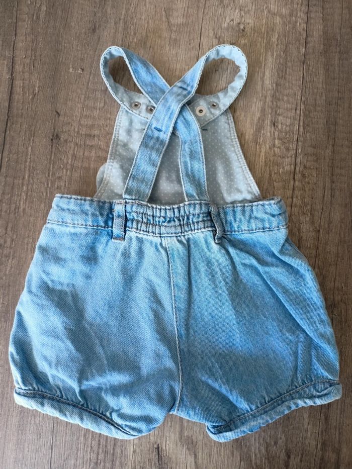 Robe + salopette en jean, fille en 6 mois - photo numéro 5