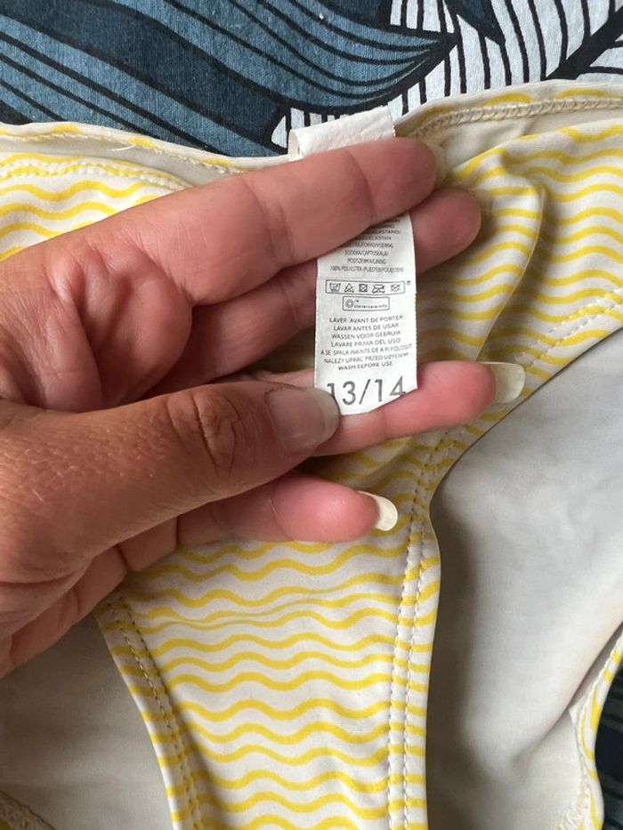 Maillot bain jaune ananas taille 13-14 ans - photo numéro 2