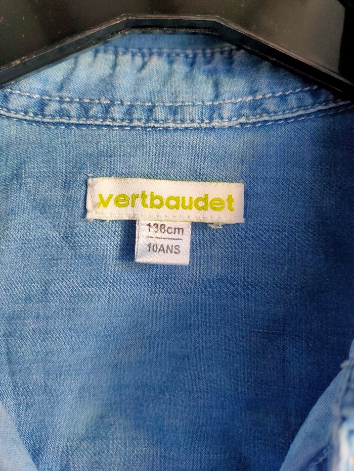 Chemisier en jeans Vertbaudet taille 10 ans - photo numéro 2