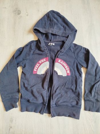 Gilet à capuche zippé arc en ciel zgeneration 8 ans