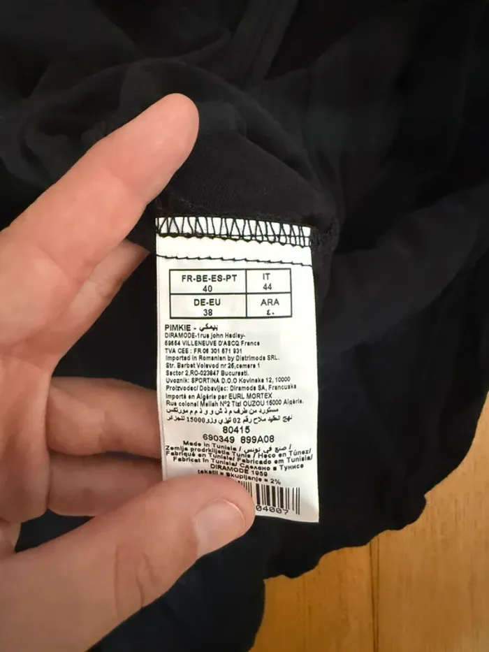 Jupe portefeuille noir en très bon état taille 40 pimkie - photo numéro 7