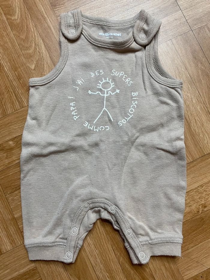Salopette sans manches Vertbaudet taille 1 mois