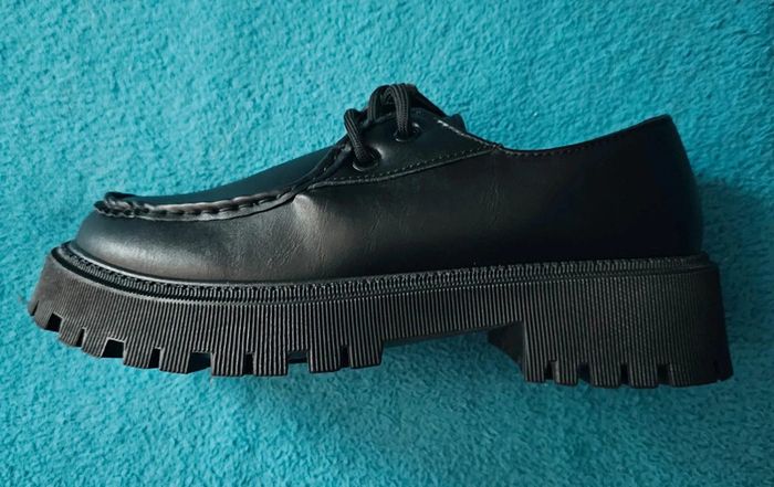 Mocassins noirs femme à lacets T39 - photo numéro 3