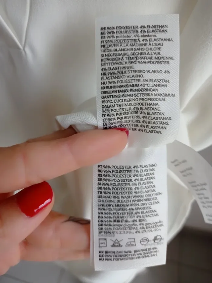 Magnifique haut blanc cassé Manches courtes beau col T.36/38 H&M - photo numéro 8