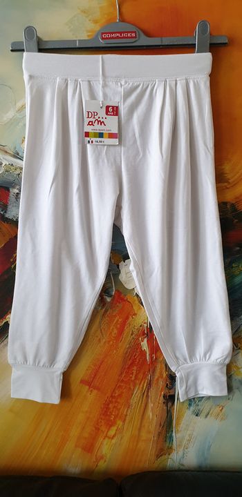 NEuf pantalon type sarwal T 6 ans DPAM blanc