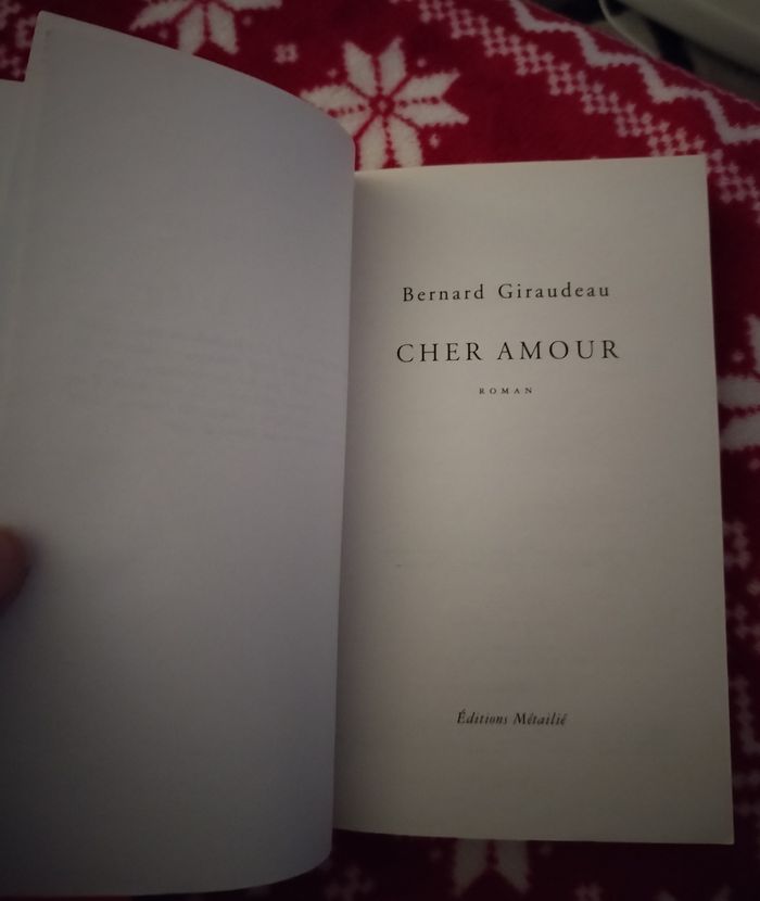 Livre roman "Cher Amour" de Bernard Giraudeau en très bon état - photo numéro 2
