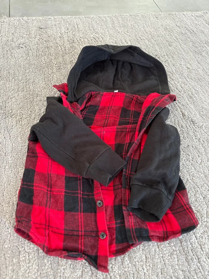 Chemise garcons a capuche taille 98 - photo numéro 2