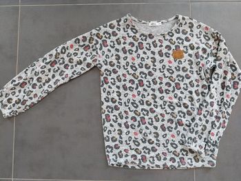 Pull gris tacheté fille 10 ans