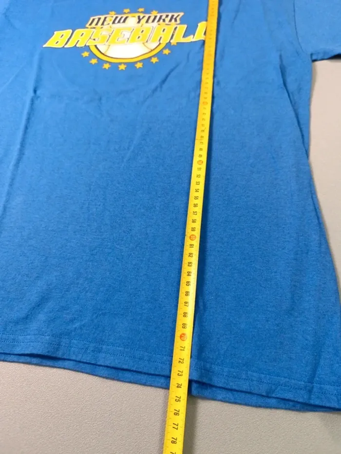 T-shirt imprimé New York baseball graphic tee yellow collège - L - photo numéro 3