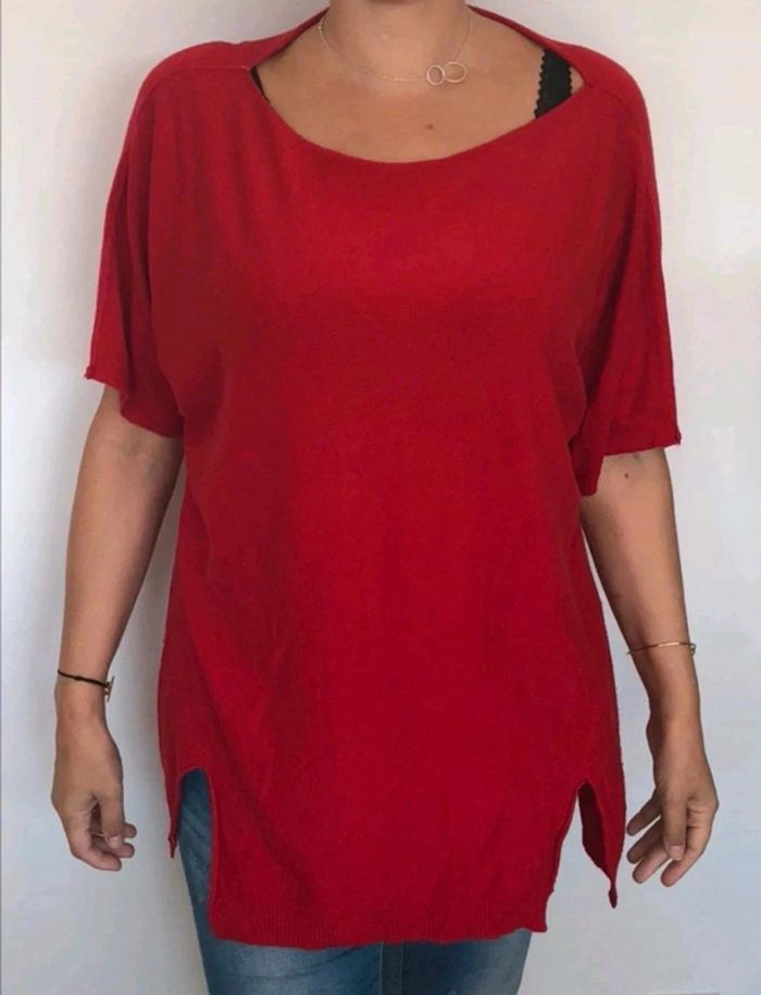 Pull rouge tout doux