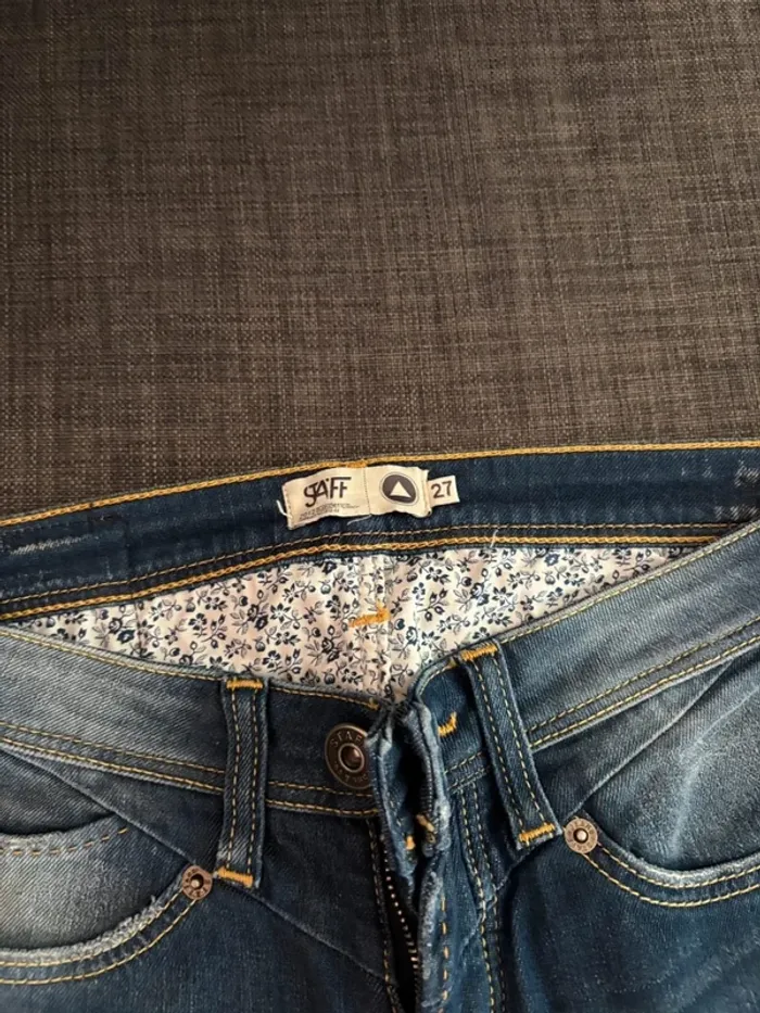 Jean flare bleu moyen - STAFF - Taille 27 - photo numéro 5