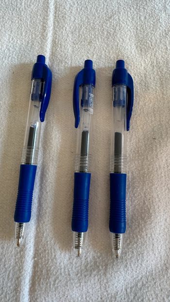Ensemble de 3 stylos à gel United Office (bleu)
