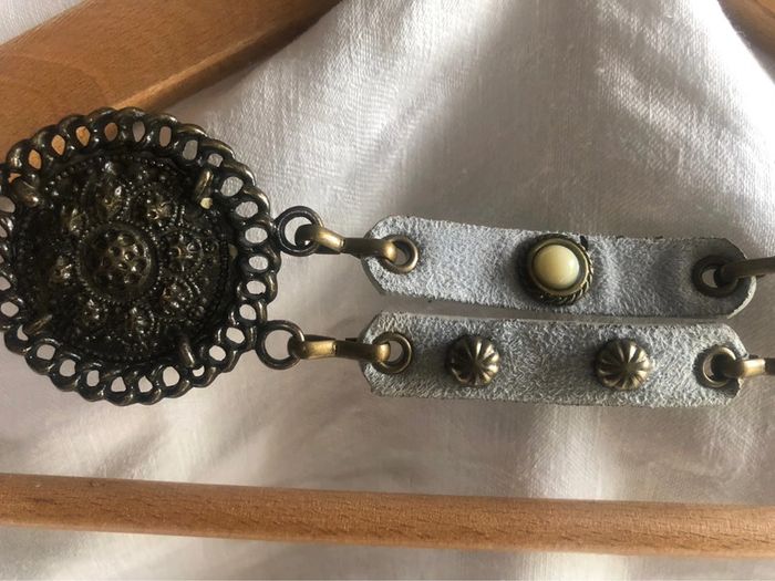 #ceinture #chaine #medaille #ajustable #bronze doré #100cm - photo numéro 3