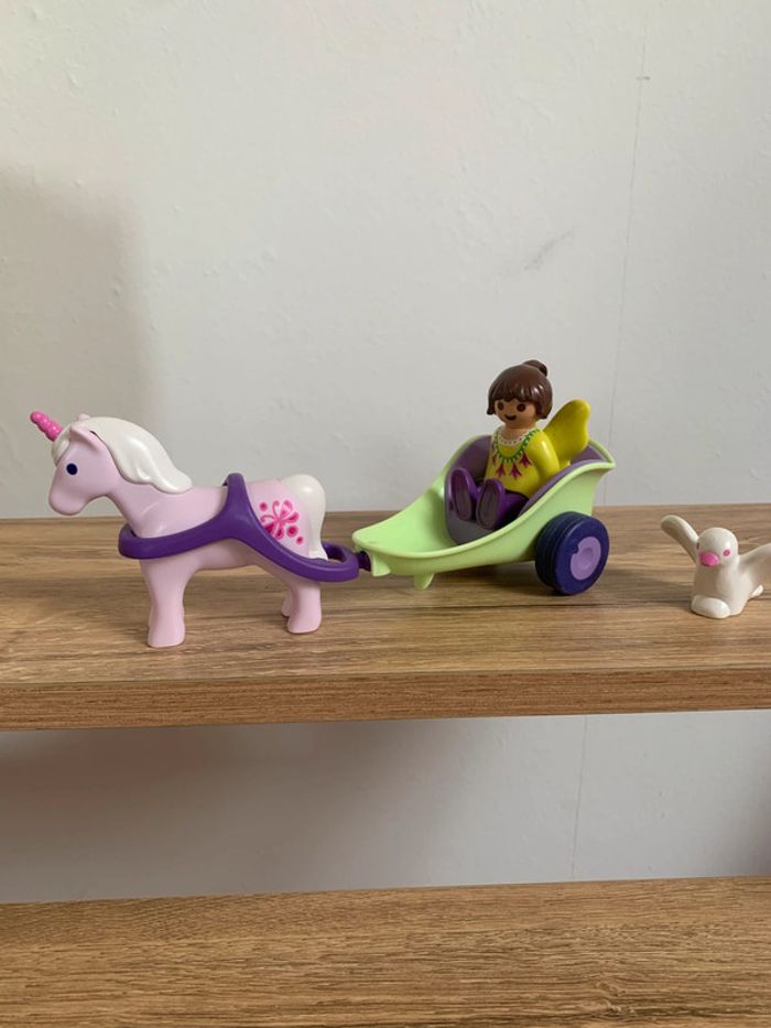 Playmobil 1.2.3 - 70401 - Calèche et fée et licorne - photo numéro 2