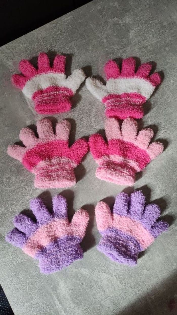 Gants chauds hiver petite fille