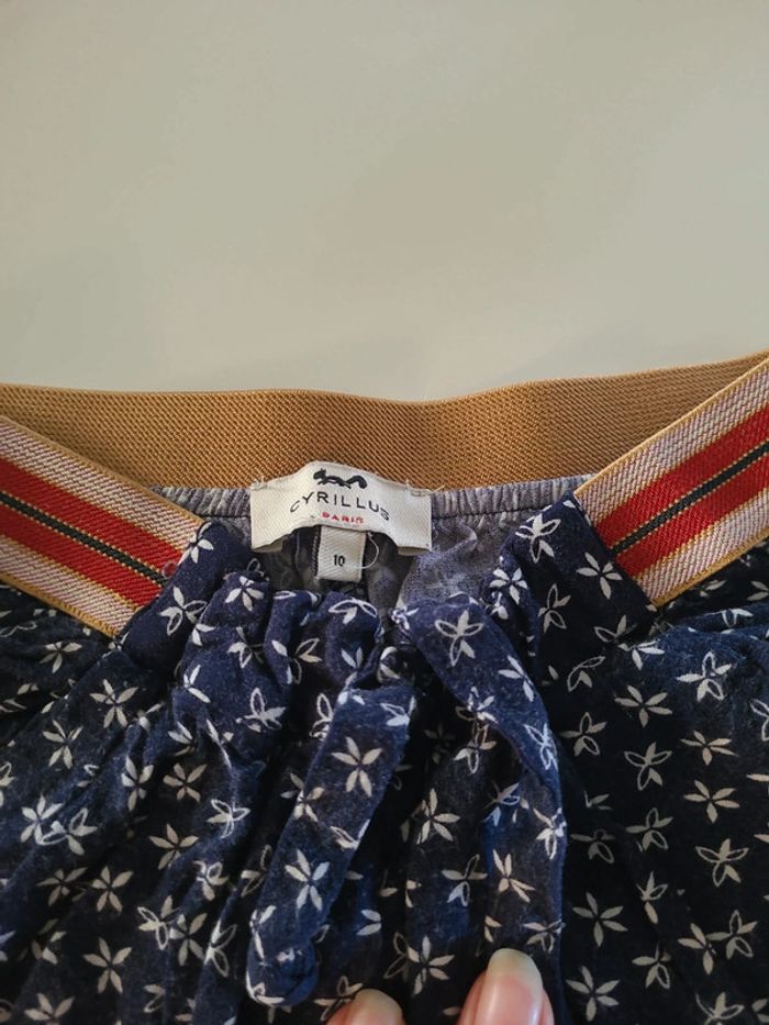 Pantalon léger fille, taille 10 ans, marine - photo numéro 2