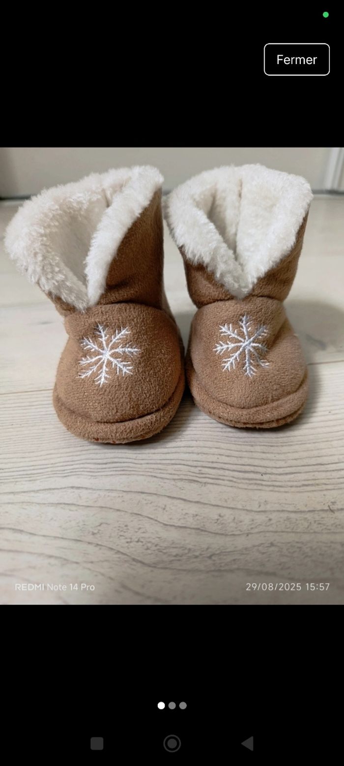 Chausson bebe fourré - photo numéro 2