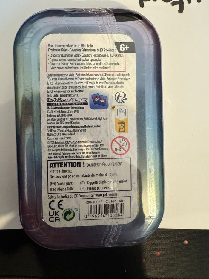Pokémon mini tins pyroli 8.5 évolution prismatique - photo numéro 3