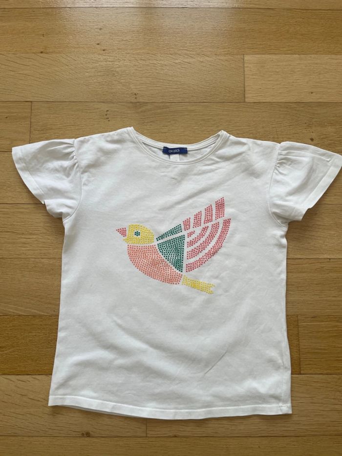 T shirt okaidi manches volant